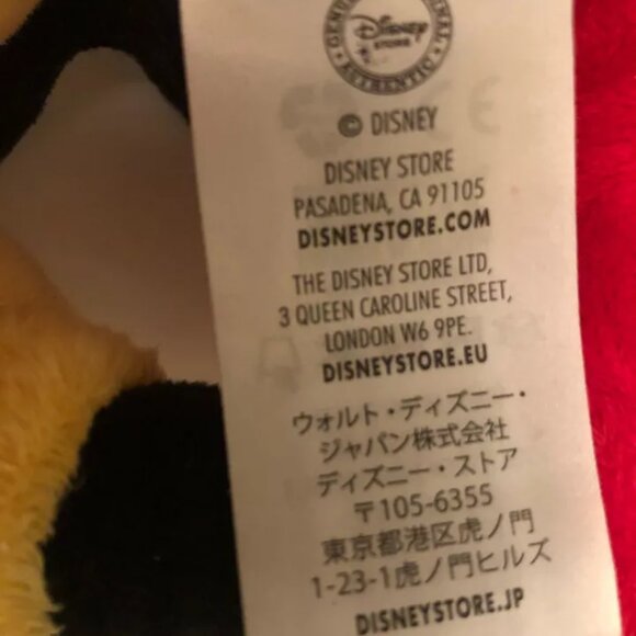 Mickey Mouse Plush w/ Yellow Bib. Genuine Disney Store - Preowned, 13.5" Doll - Picture 4 of 6